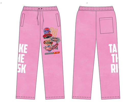 'Pink Acid Washed' Take The Risk Sweats