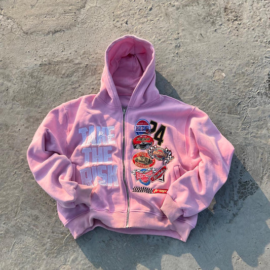 'Pink' Take The Risk Zip Up Jacket