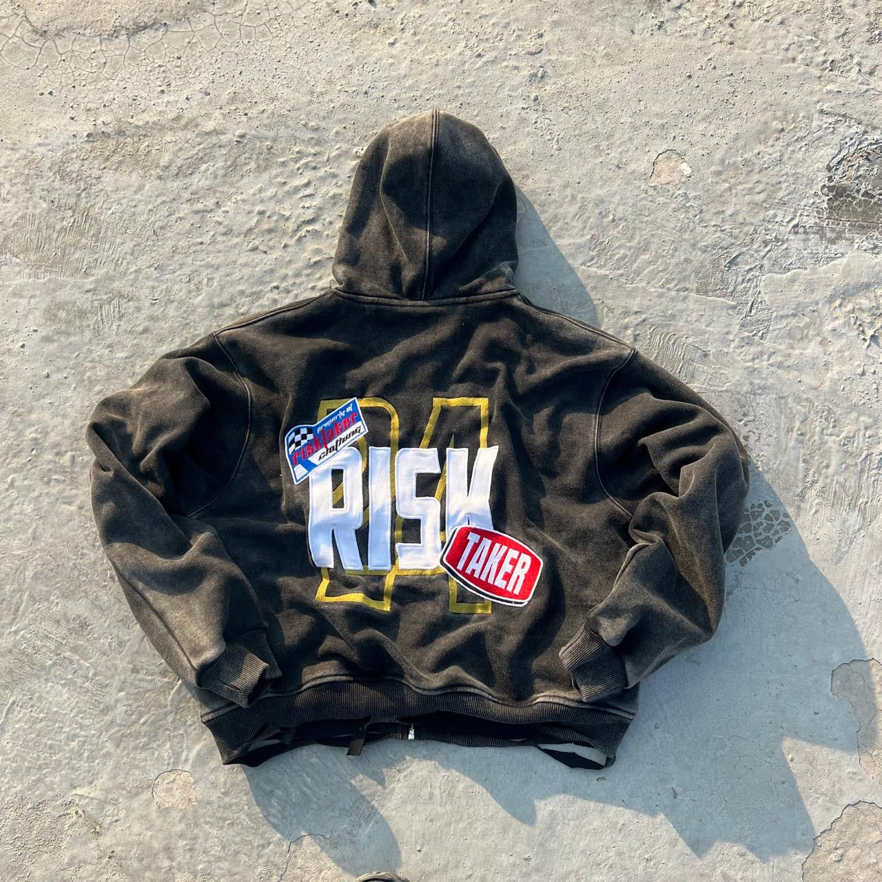 'Black' Take The Risk Zip Up Jacket