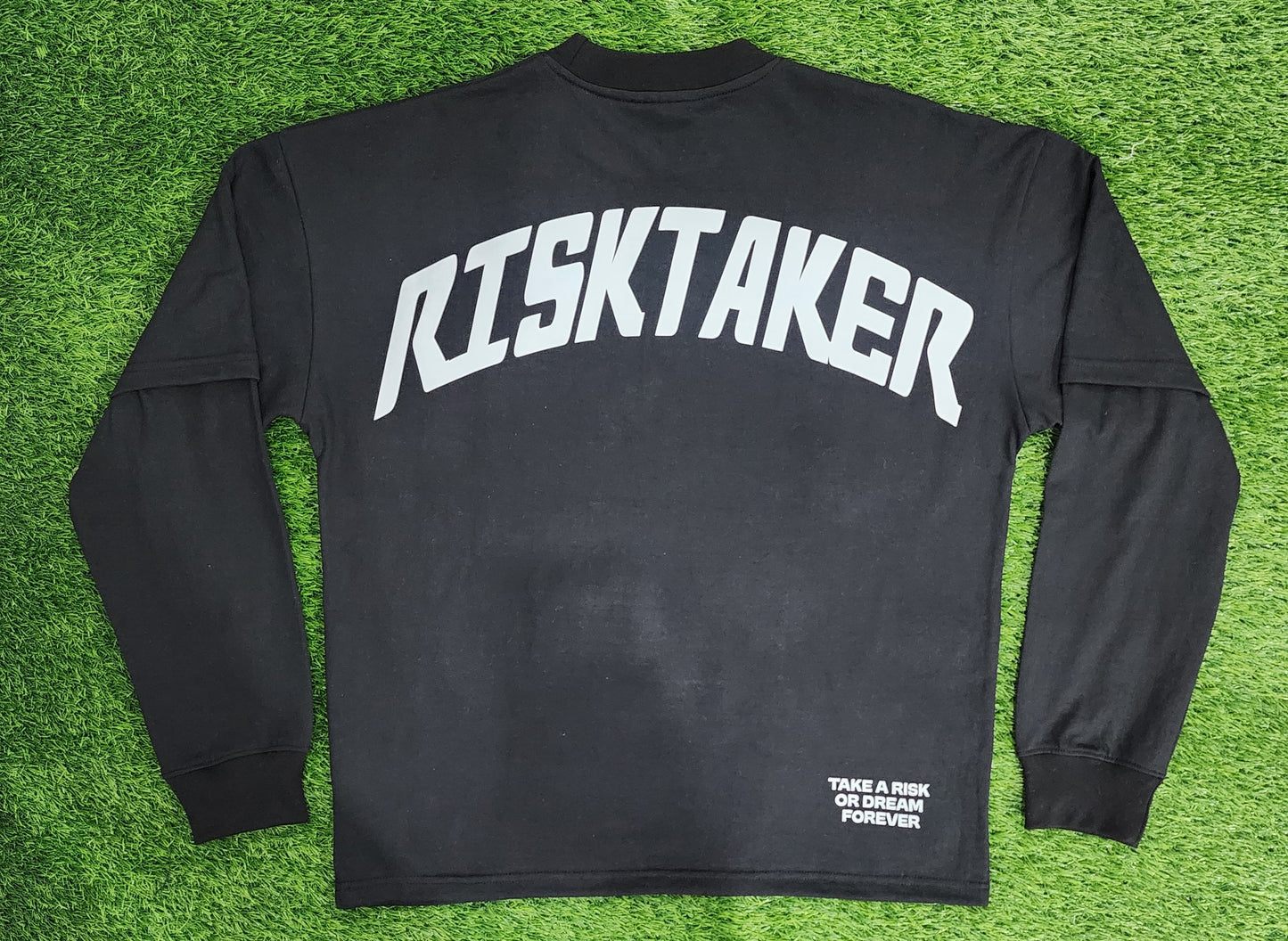 Black Double Sleeved Bitcoin Risk Taker Tee